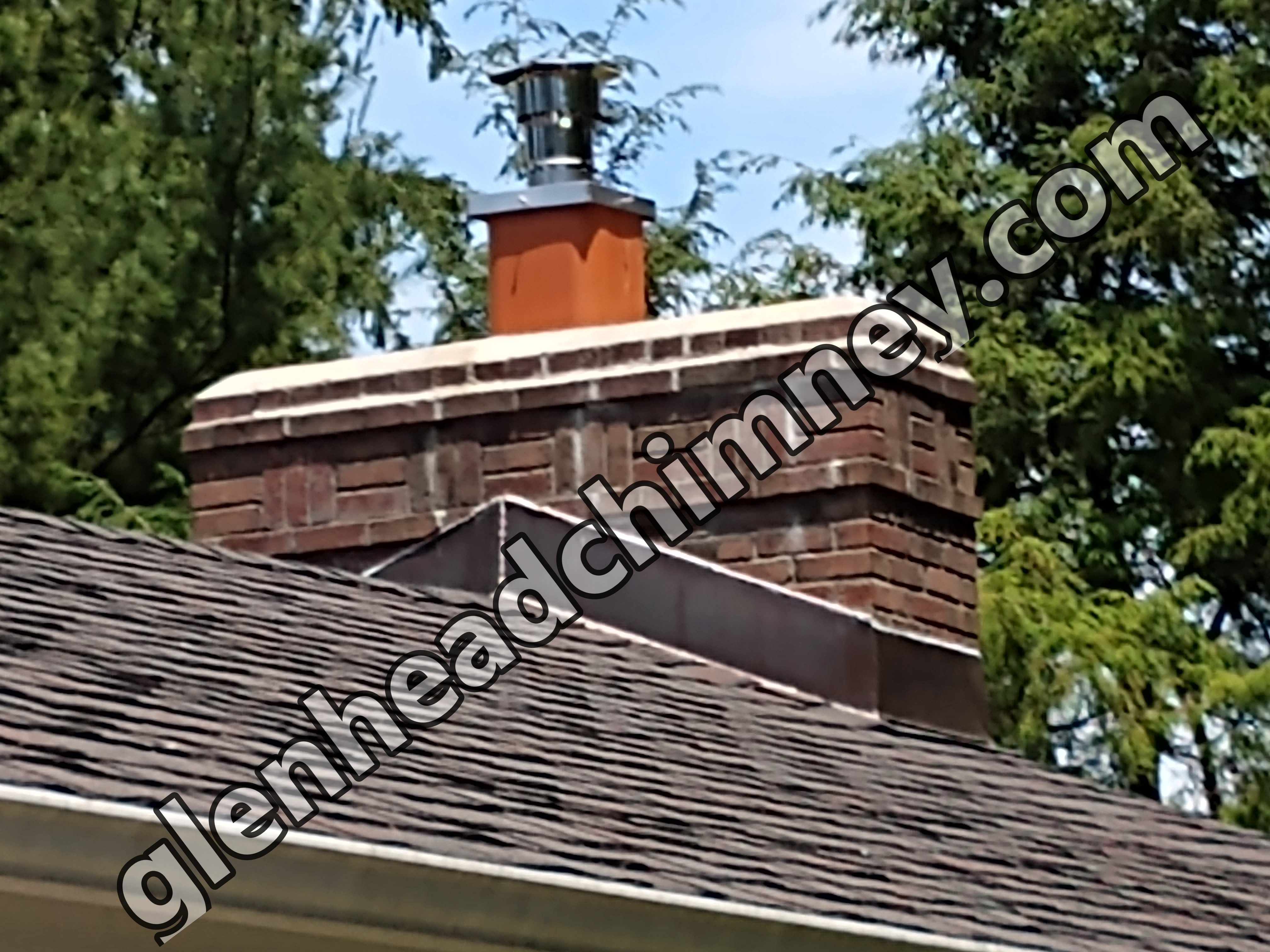 Stainless steel chimney cap with animal guard in Glen Head, New York
