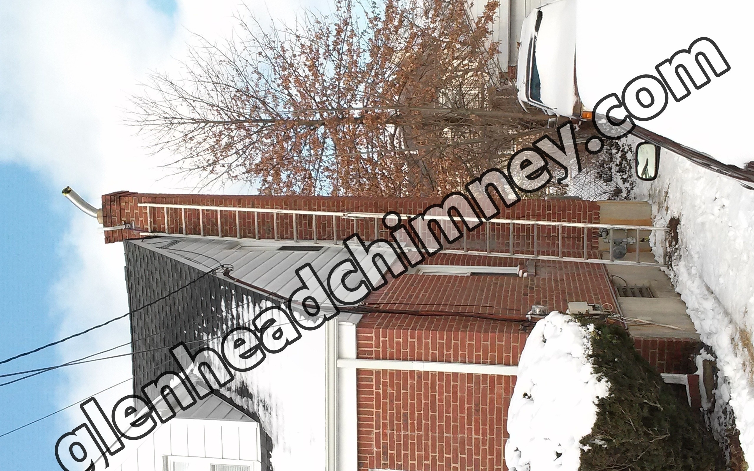 Stainless steel chimney liner installation in Glen Head, NY